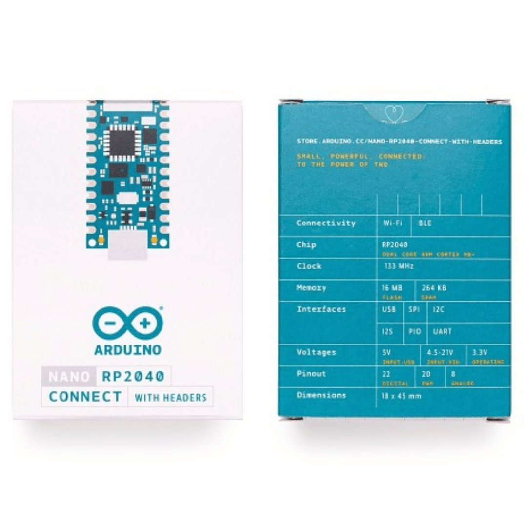 Buy Arduino Nano Rp2040 Connect With Headers Ard Abx00053 Arduino Ag 6222