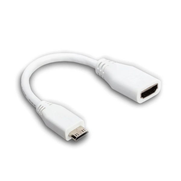 Official Raspberry Pi Mini HDMI C/M to Standard HDMI A/F Cable 10CM White