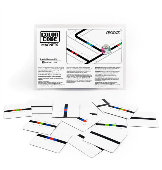 Ozobot Colour Code Magnets - Special Moves Kit 18 Tiles