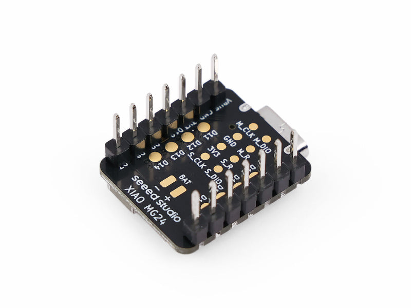 Seeed Studio XIAO MG24 Sense (Pre-Soldered) - Silicon Labs EFR32MG24, Matter® Native over Thread/BLE 5.3, Arduino Compatible, 1.95μA Ultra-Low-Power, On-Board IMU/Micphone/Antenna, 19 GPIOs