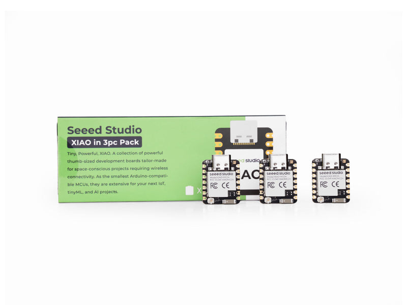 Seeed Studio XIAO MG24 3PCS Pack - Silicon Labs EFR32MG24,  Matter® Native over Thread® /BLE 5.3, Arduino® Compatible, 1.95μA Ultra-Low-Power, On-Board Antenna, 19 GPIOs