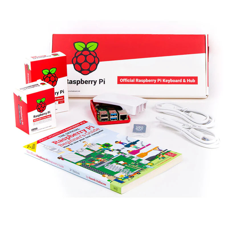 Raspberry Pi 4 Desktop Kit components & packaging, AU (No board)