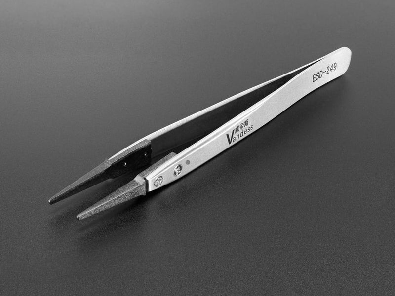 Flat Tip ESD Plastic Tweezers