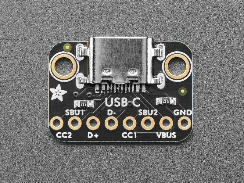 Adafruit Sunken USB Type C Breakout Board