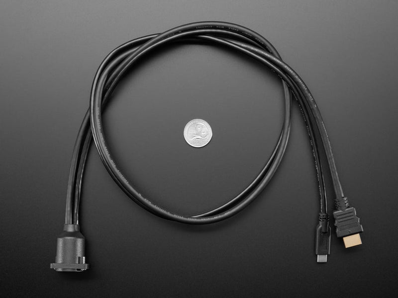 Dual Panel Mount Extension Cable with HDMI / DVI and USB Type-C