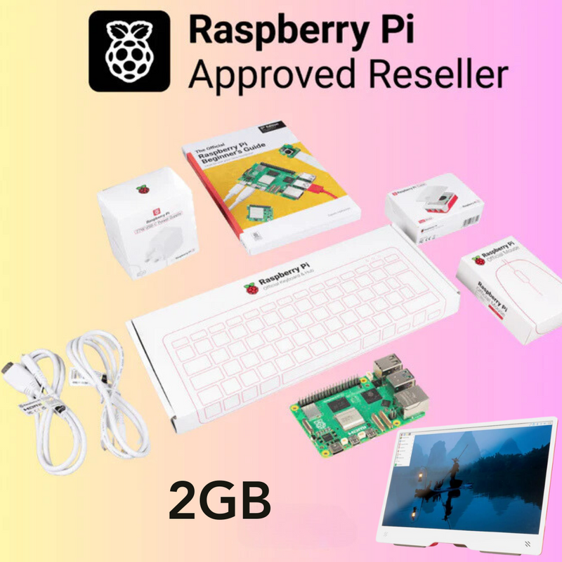 Raspberry Pi 5 Desktop Kit 2GB with Monitor (Red/White)