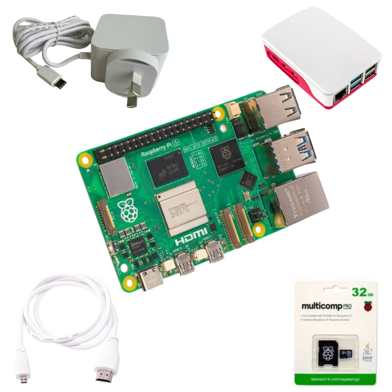 Raspberry Pi 5 2GB Starter Kit - White