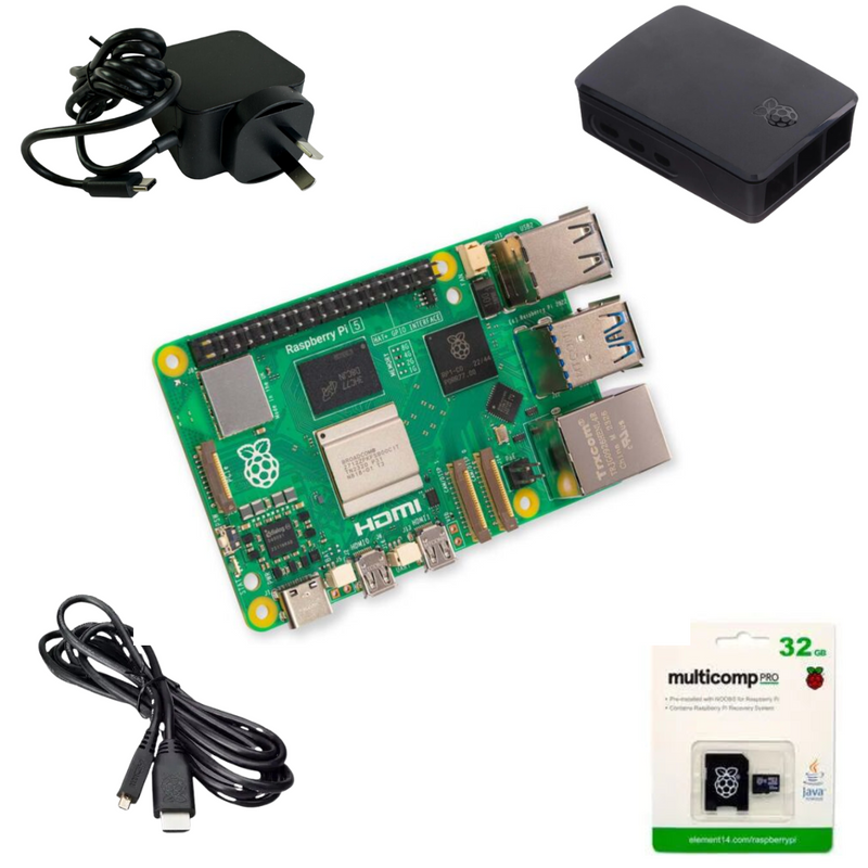 Raspberry Pi 5 4GB Starter Kit - Black