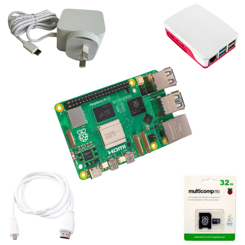 Raspberry Pi 5 4GB Starter Kit - White