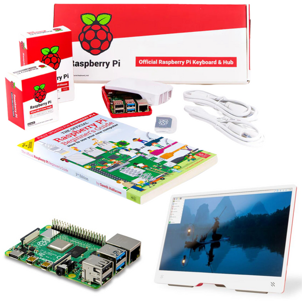 Raspberry Pi 4 Desktop Kit 8GB with Monitor (Red/White)