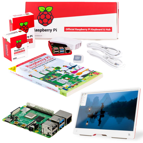 Raspberry Pi 4 Desktop Kit 2GB with Monitor (Red/White)