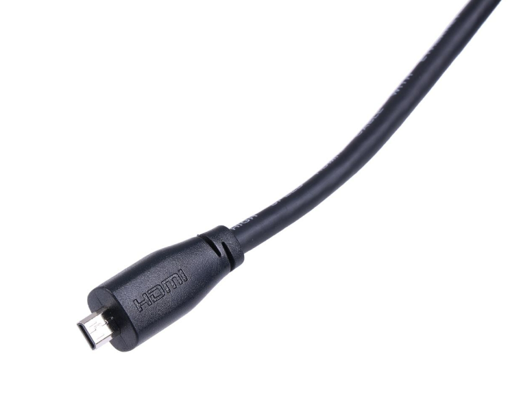 Official Raspberry Pi Micro-HDMI To Standard-Male Cable, 2Mtr Black