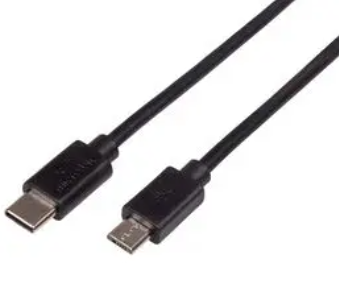 Type C Plug to Micro USB Plug (30cm) Black