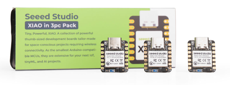 XIAO nRF52840 Sense 3PCS Pack -NFC, Bluetooth5.0, Onboard IMU, Microphone, Antenna, supporting TinyML, TensorFlow Lite, Arduino, MicroPython, CircuitPython, tinyGo, Zephyr, Meshtastic, Amazon Sidewalk, QMK, ZMK