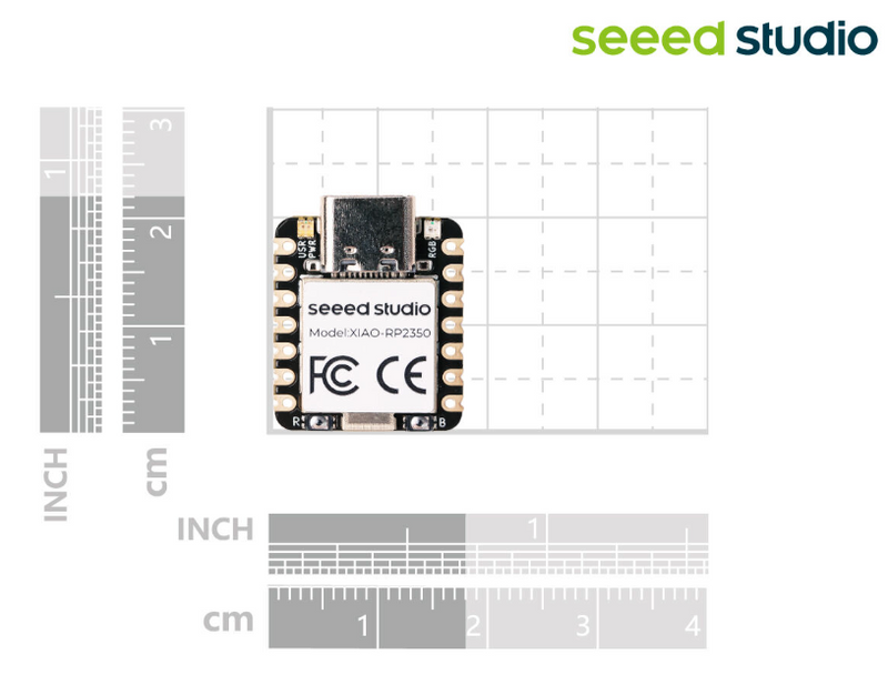 XIAO RP2350 - Raspberry Pi RP2350, MicroPython-Ready, 19 GPIOs, Onboard RGB LED