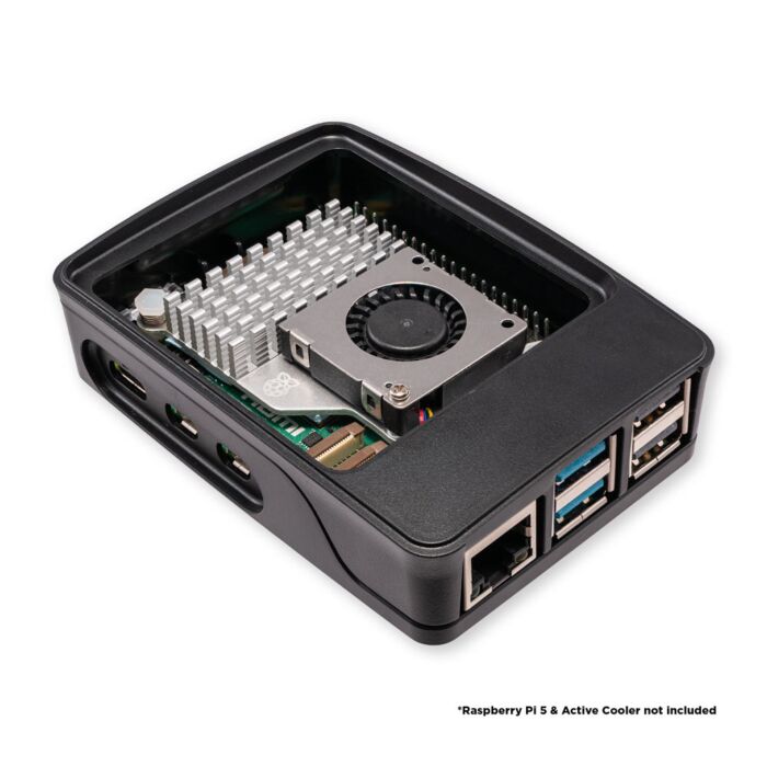 Raspberry Pi 5 Case - Black and Grey