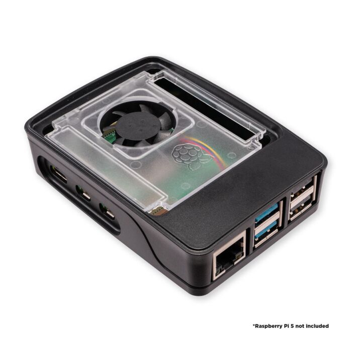 Raspberry Pi 5 Case - Black and Grey