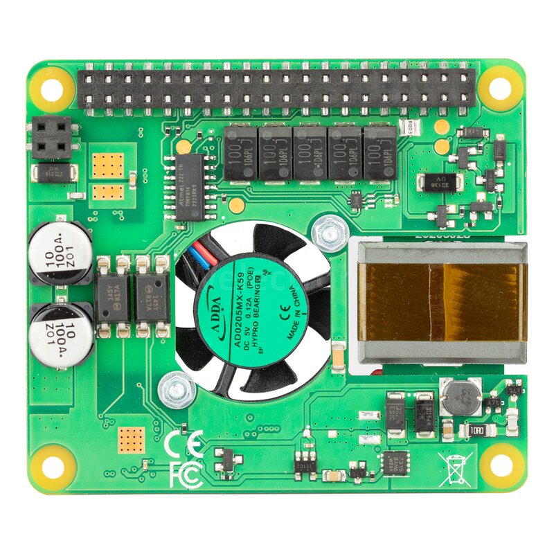 Raspberry Pi PoE+ HAT (Compatible with Raspberry Pi 4B / 3B+)