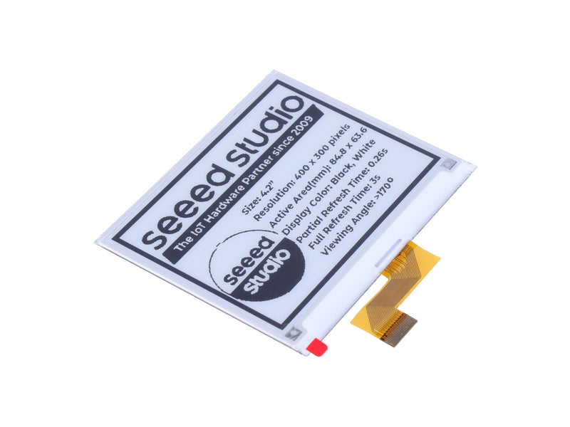 4.2" Monochrome ePaper Display with 400x300 Pixels