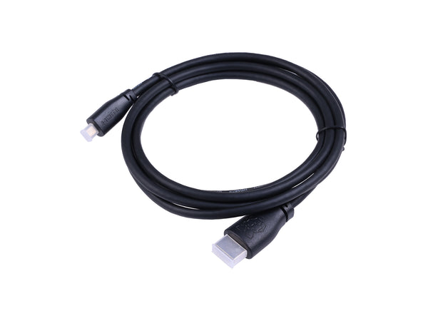 Official Raspberry Pi Micro-HDMI To Standard-Male Cable, 2Mtr Black