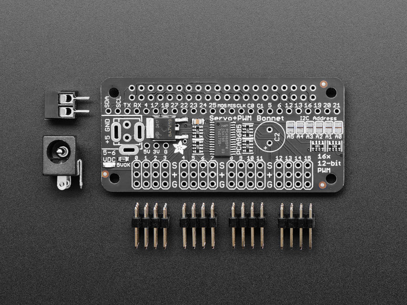 Adafruit 16-Channel PWM / Servo Bonnet for Raspberry Pi