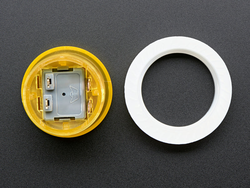 Mini LED Arcade Button - 24mm Translucent Yellow