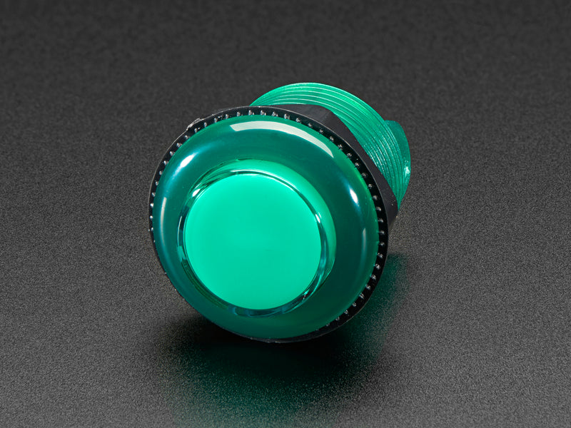 Arcade Button with LED - 30mm Translucent Green