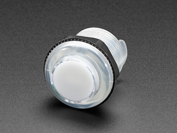 Arcade Button with LED - 30mm Translucent Clear