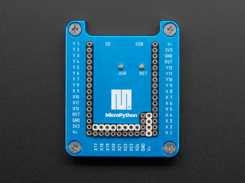 MicroPython pyboard Anodized Housing with Open Lid