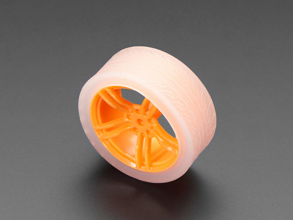 Orange and Clear TT Motor Wheel for TT DC Gearbox Motor