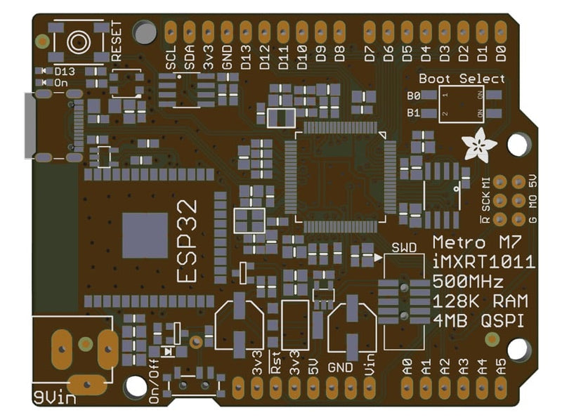 Adafruit Metro M7 with AirLift - Featuring NXP iMX RT1011