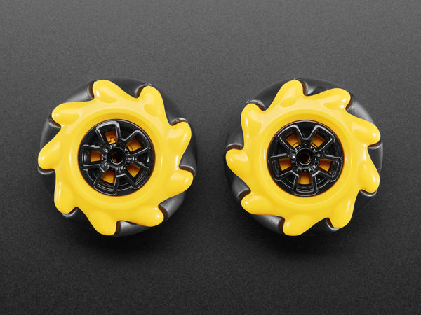 Left & Right Mecanum Wheel Pair - 48mm Diameter