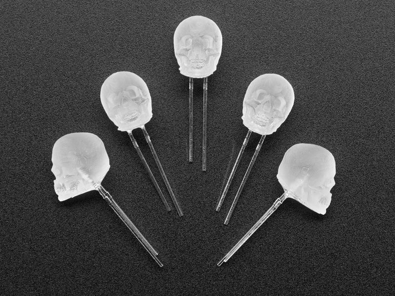 dLUX-dLITE Cool White Skull Shape LEDs 5 Pack by Unexpected Labs