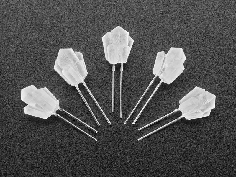 dLUX-dLITE Blue Crystal Shape LEDs 5 Pack by Unexpected Labs