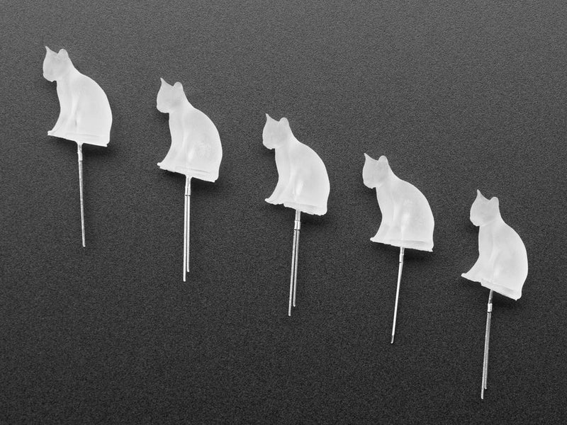 dLUX-dLITE Blue Kitty Shape LEDs 5 Pack by Unexpected Labs