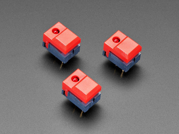 Buy Step Switch with LED - Three Pack of Red Plastic with Red LED