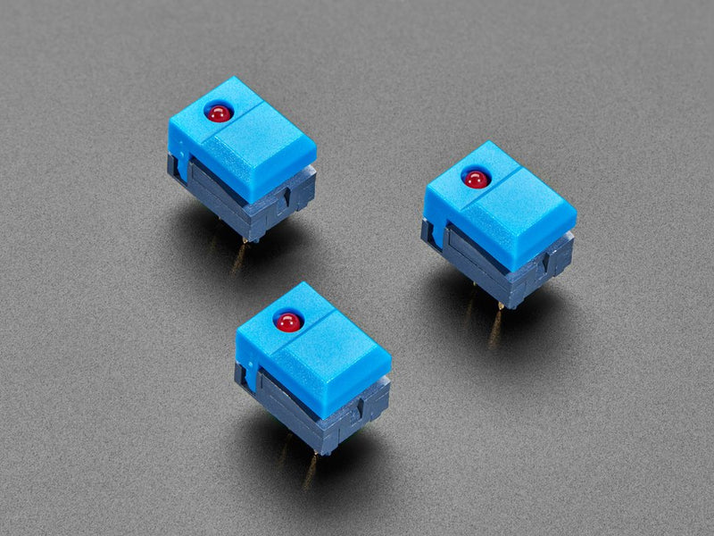 Buy Step Switch with LED - Three Pack of Blue Plastic with Red LED