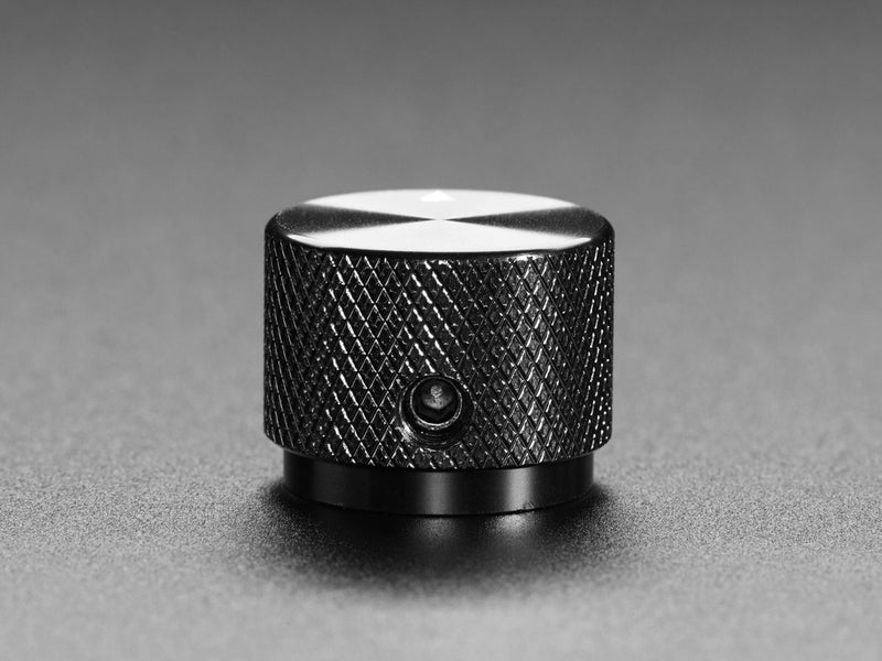 Anodized Aluminum Machined Knob - Black - 20mm Diameter