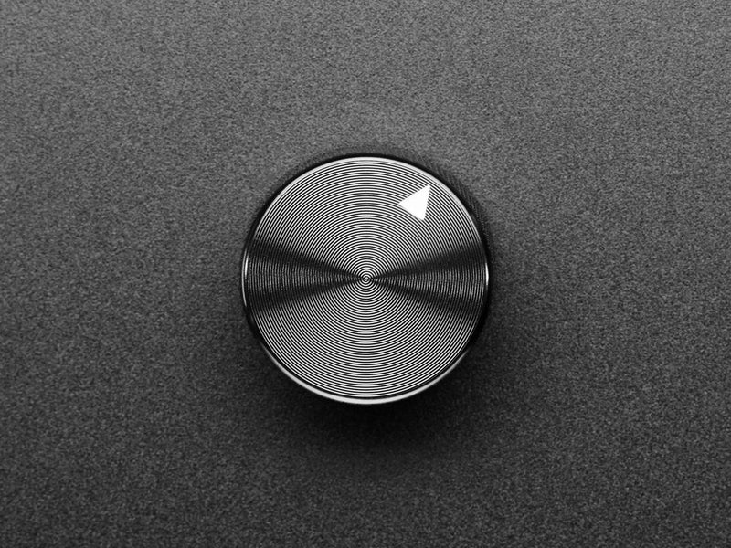 Anodized Aluminum Machined Knob - Black - 20mm Diameter