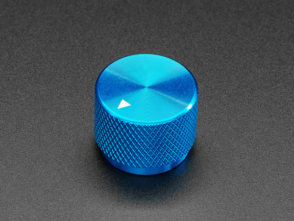 Anodized Aluminum Machined Knob - Blue - 20mm Diameter