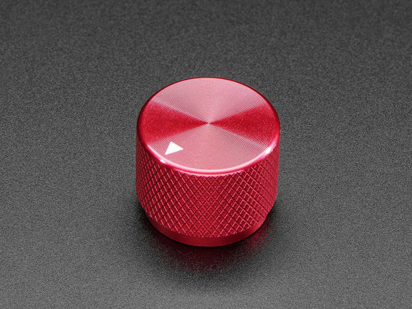 Anodized Aluminum Machined Knob - Red - 20mm Diameter