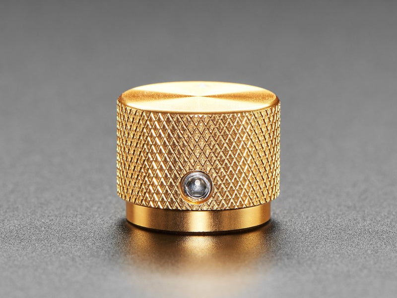 Anodized Aluminum Machined Knob - Gold - 20mm Diameter