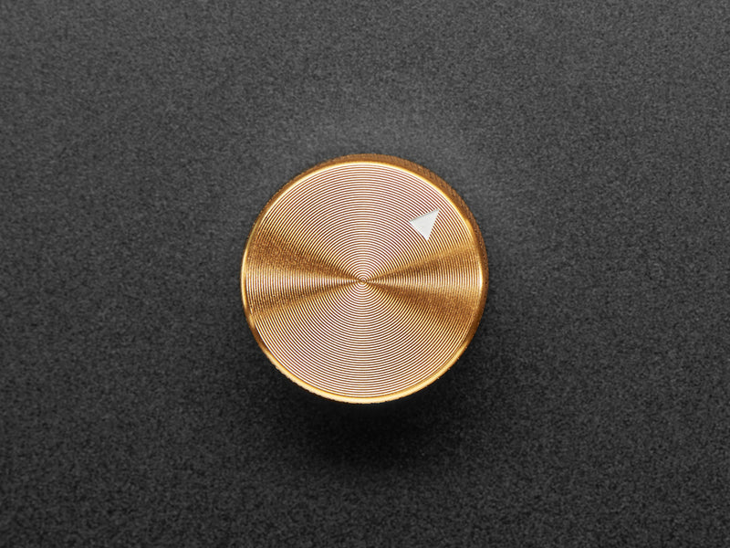 Anodized Aluminum Machined Knob - Gold - 20mm Diameter