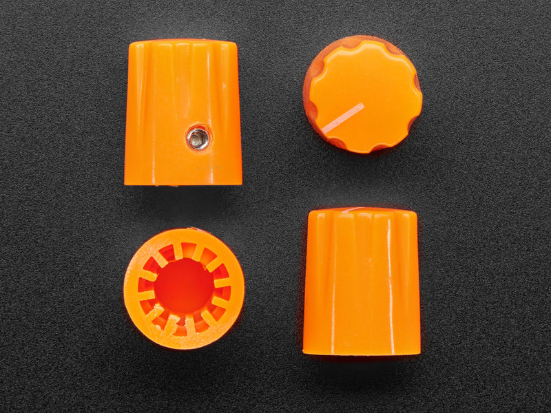 Orange Micro Potentiometer Knob - 4 pack