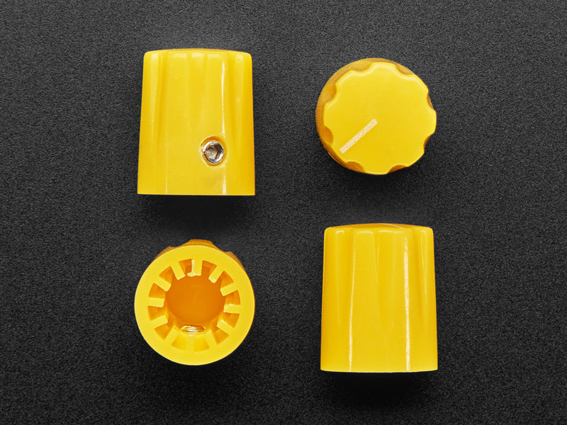 Yellow Micro Potentiometer Knob - 4 pack