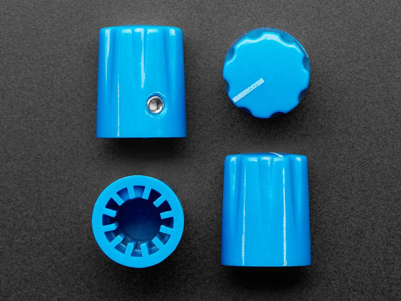 Blue Micro Potentiometer Knob - 4 pack