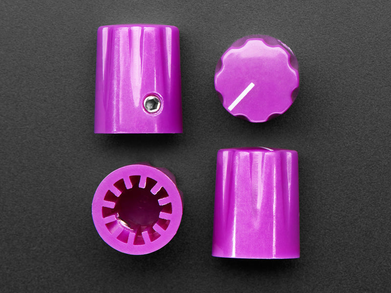 Violet Micro Potentiometer Knob - 4 pack