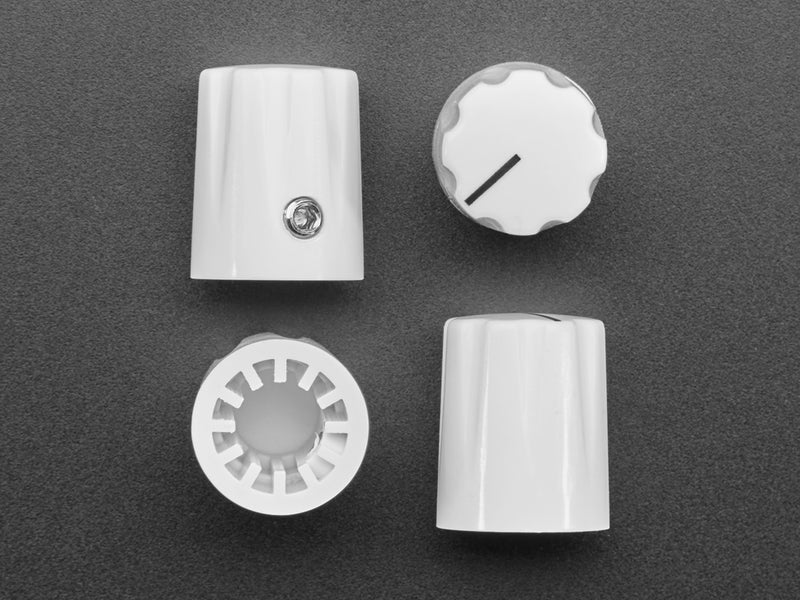 White Micro Potentiometer Knob - 4 pack