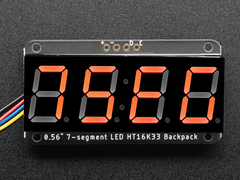 Assembled Adafruit 0.56" 4-Digit 7-Segment Display