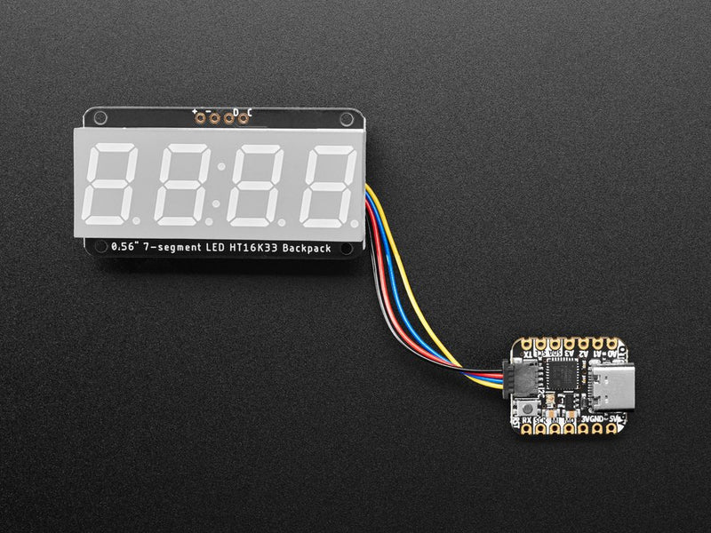 Assembled Adafruit 0.56" 4-Digit 7-Segment Display